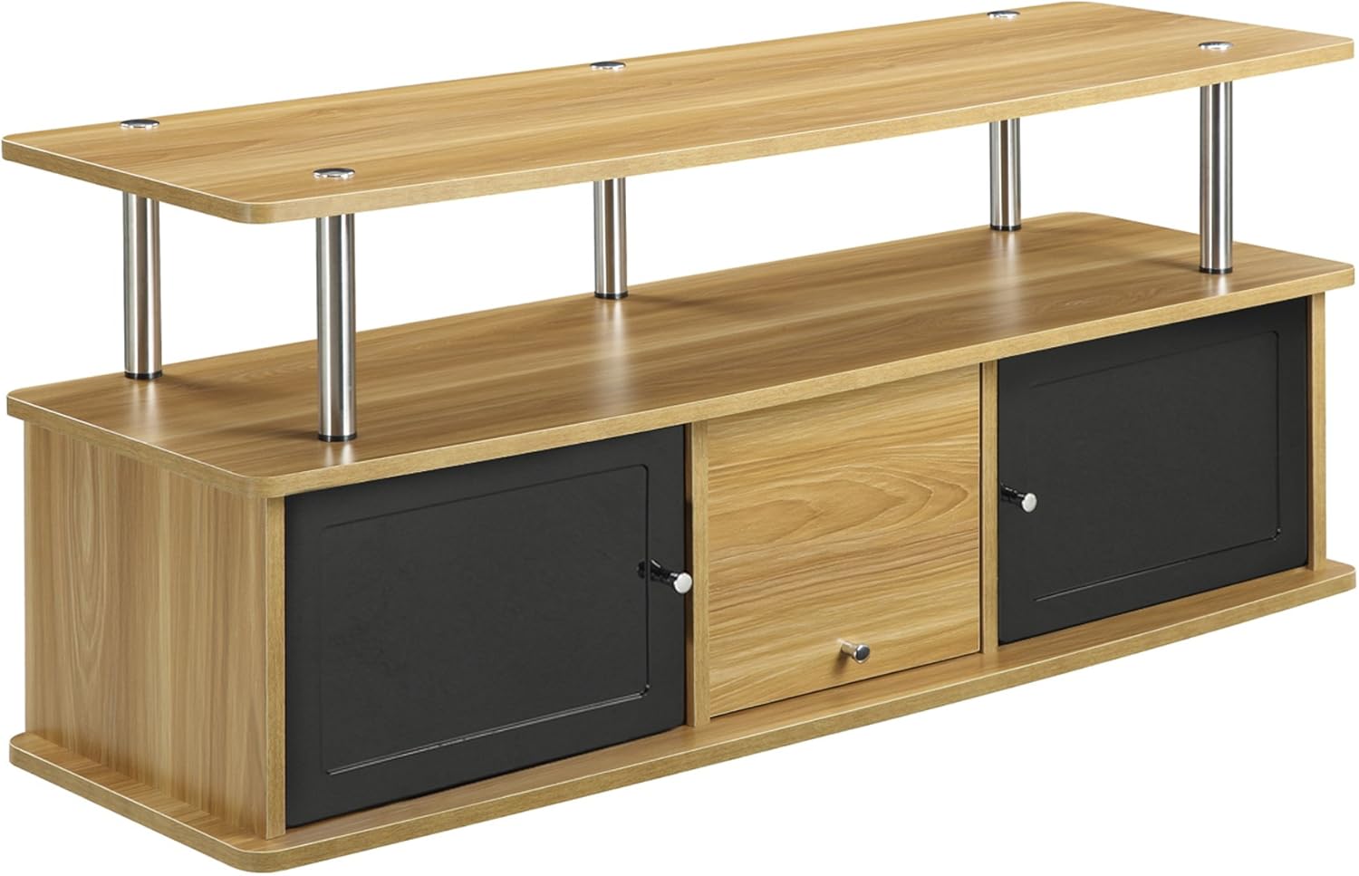 Dark Espresso TV Stand with 3 Cabinets Y419458
