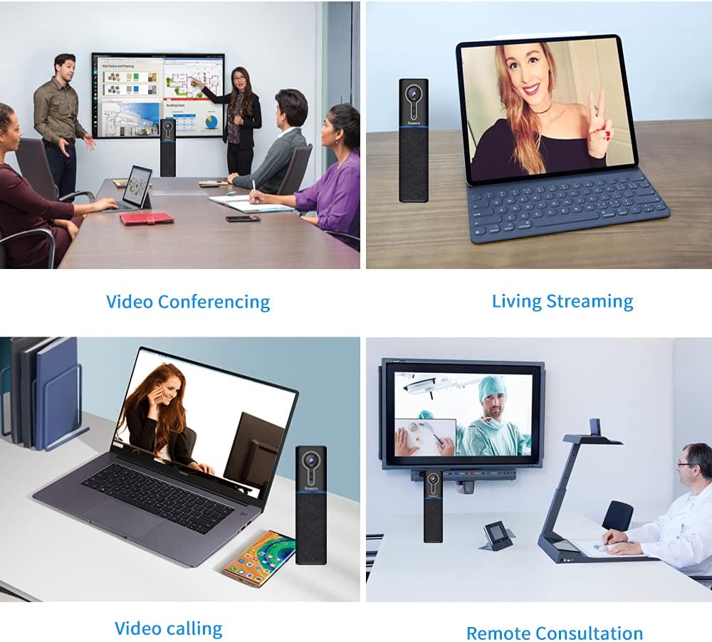 2K HD AI Conference Camera with Speaker and Microphone E9884