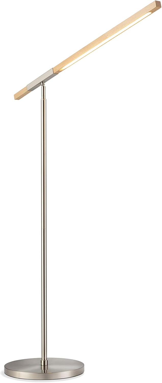 Modern LED Floor Lamp, 41-Inch High, Clear Oak B271