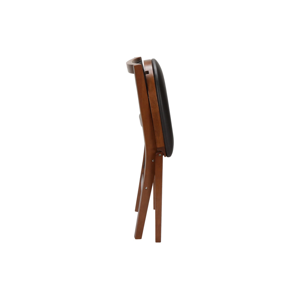 Bonded Leather Folding Chair Brown 2-Pack K548