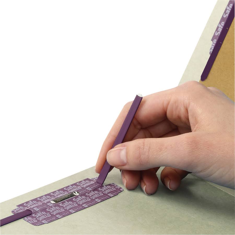 Legal Eight-Section Gray/Green Pressboard Classification Folders 10/Box U17366