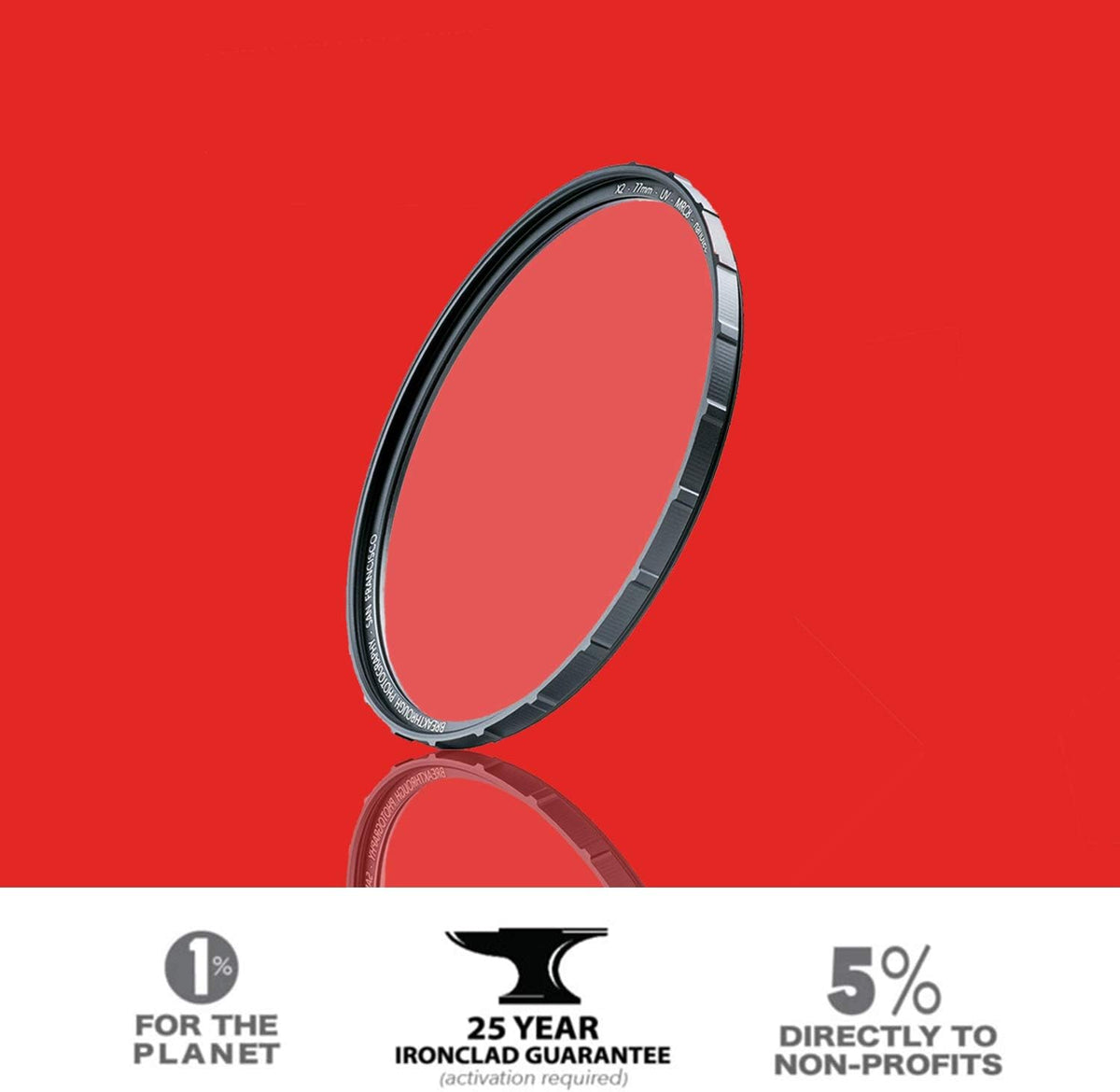 82mm X2 UV Filter for Camera Lenses with Lens Cloth, Pack of 2 L34432