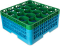 20 Compartment Glass Rack with 3 Integrated Extenders F8320