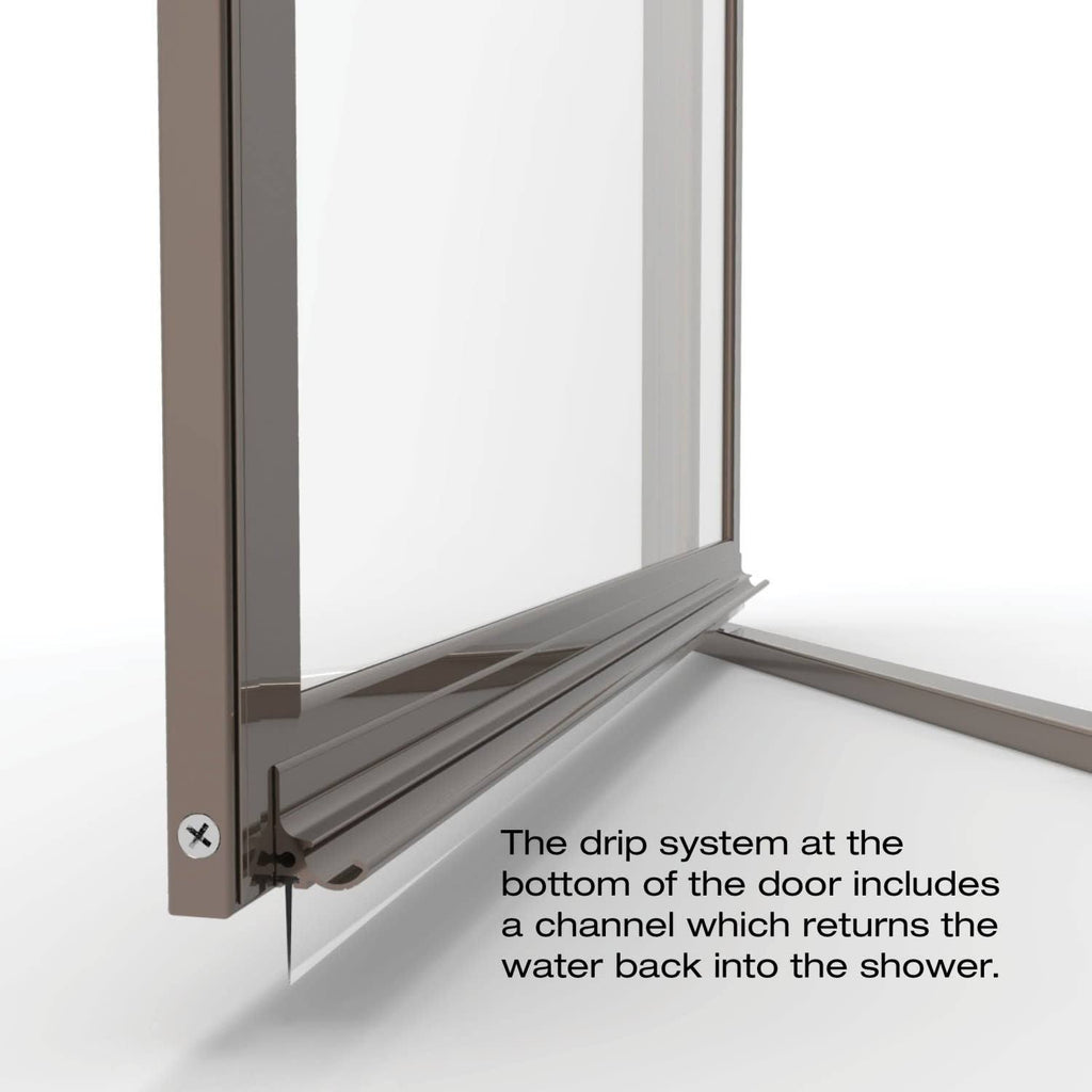 Pivot Framed Shower Door with Silver C474