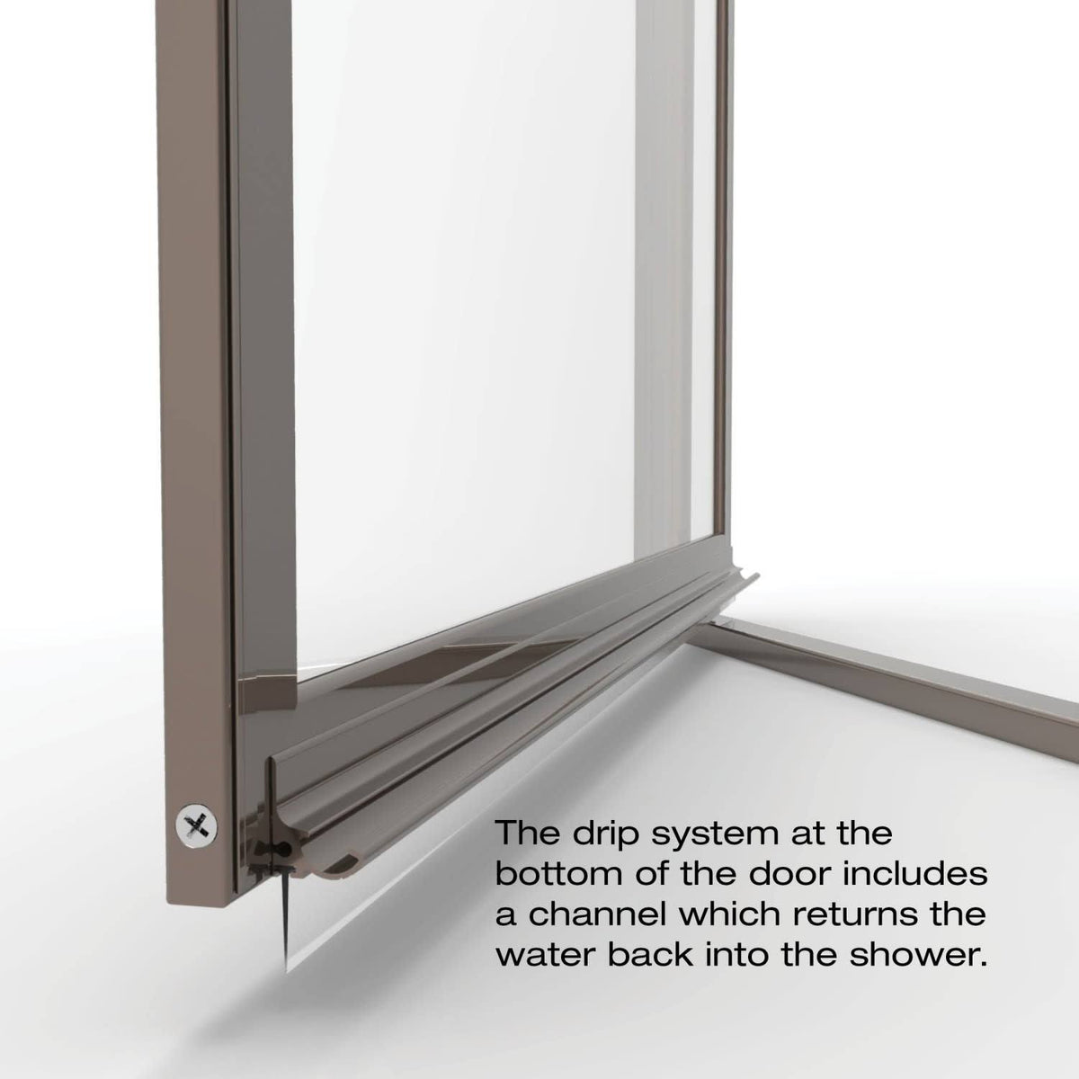 Pivot Framed Shower Door with Silver C474