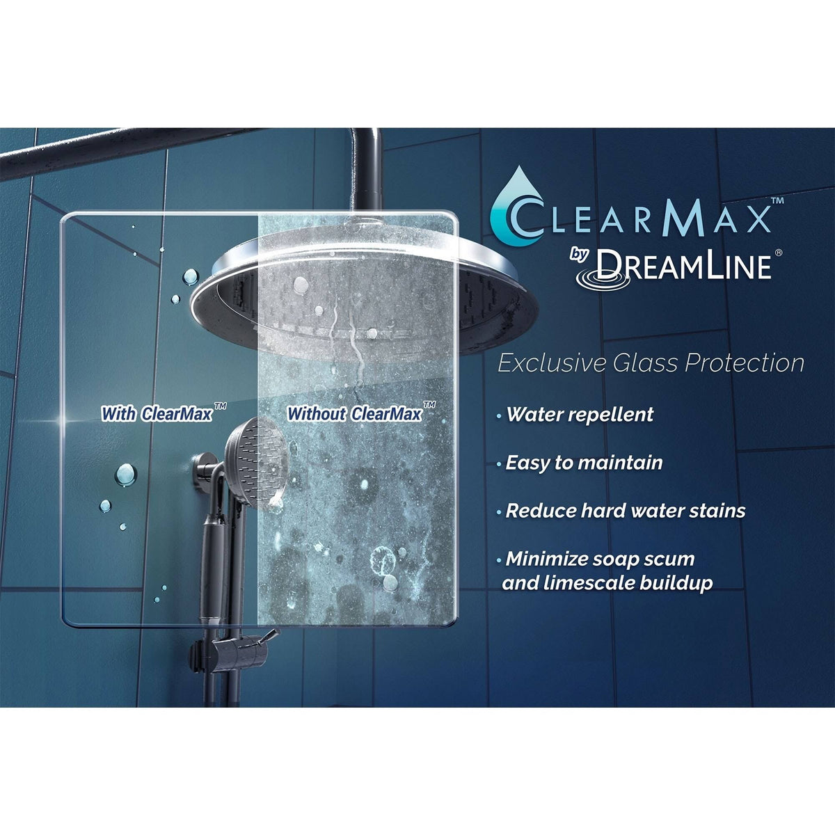 Fully Frameless Hinged Shower Door Chrome A104