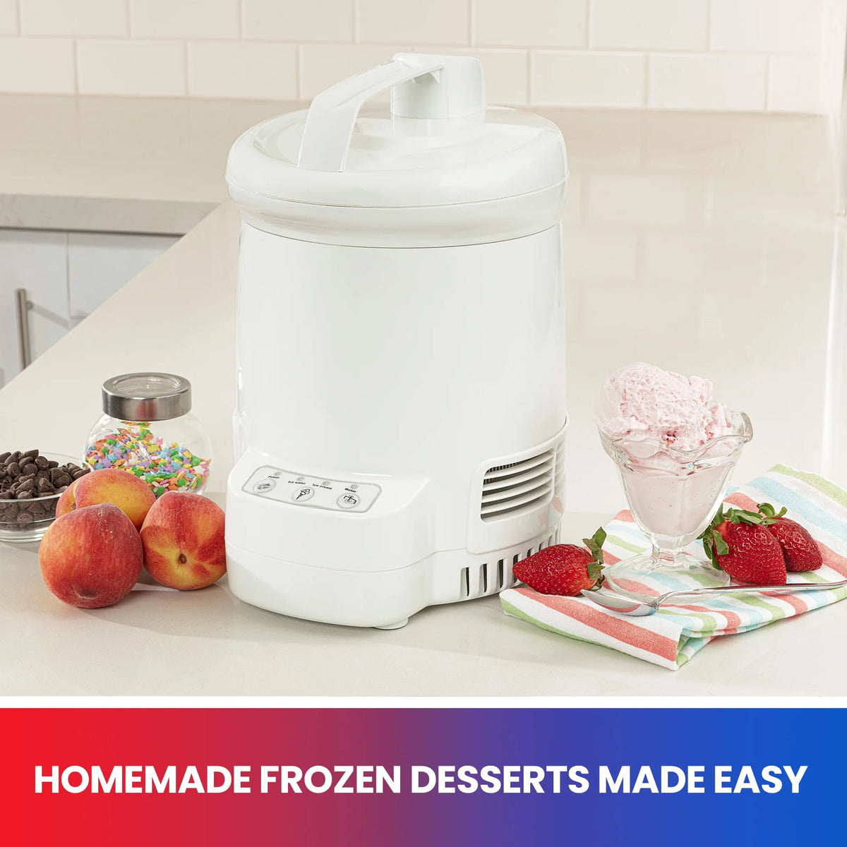 1.2Liter White Ice Cream Maker N1610