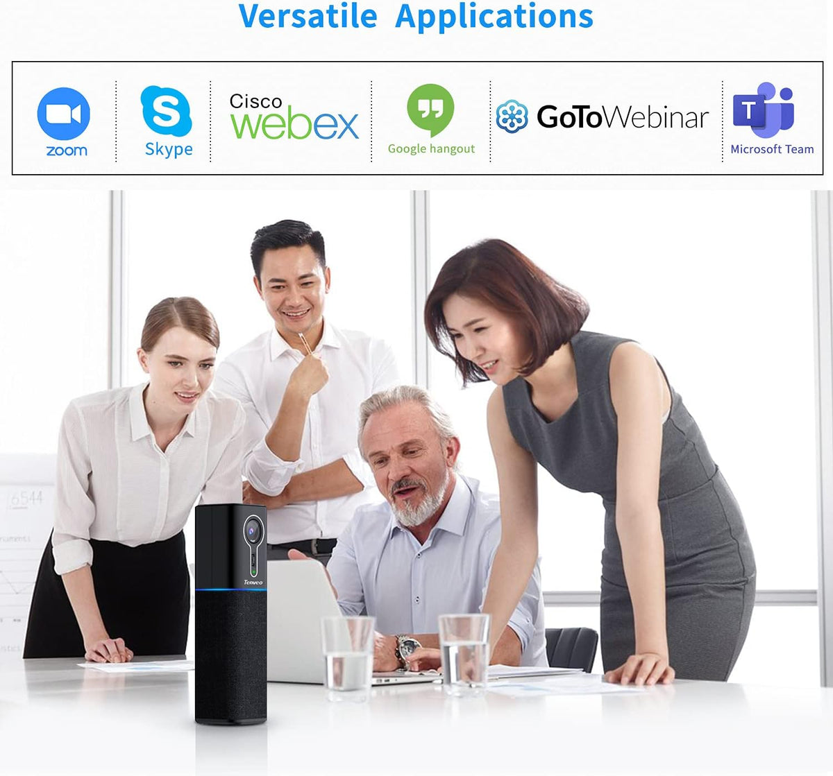 2K HD AI Conference Camera with Speaker and Microphone E9884