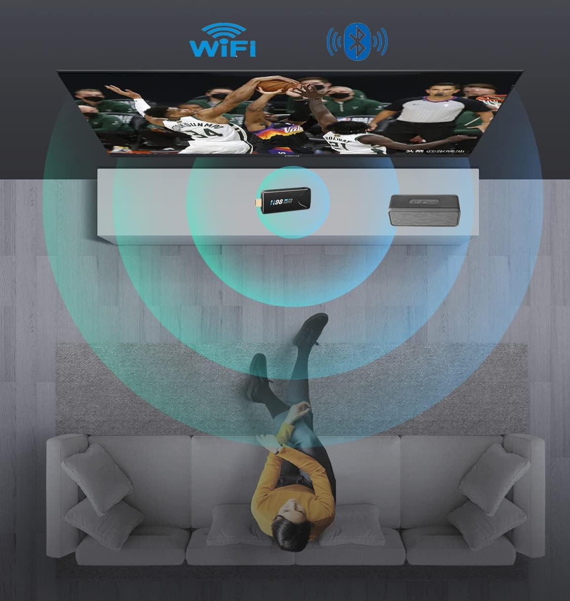 IPTV Box 4K Channels Bluetooth WiFi 2GB RAM 16GB ROM O22859
