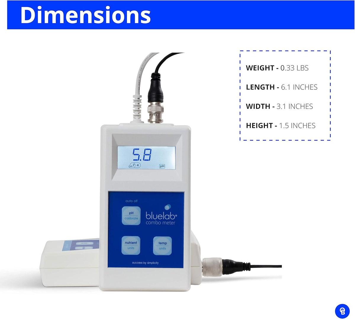 Combo Meter for pH, Temperature, Conductivity V8077