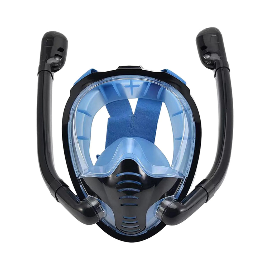 Blue Double Tube Snorkeling Goggles with Camera Mount L996680