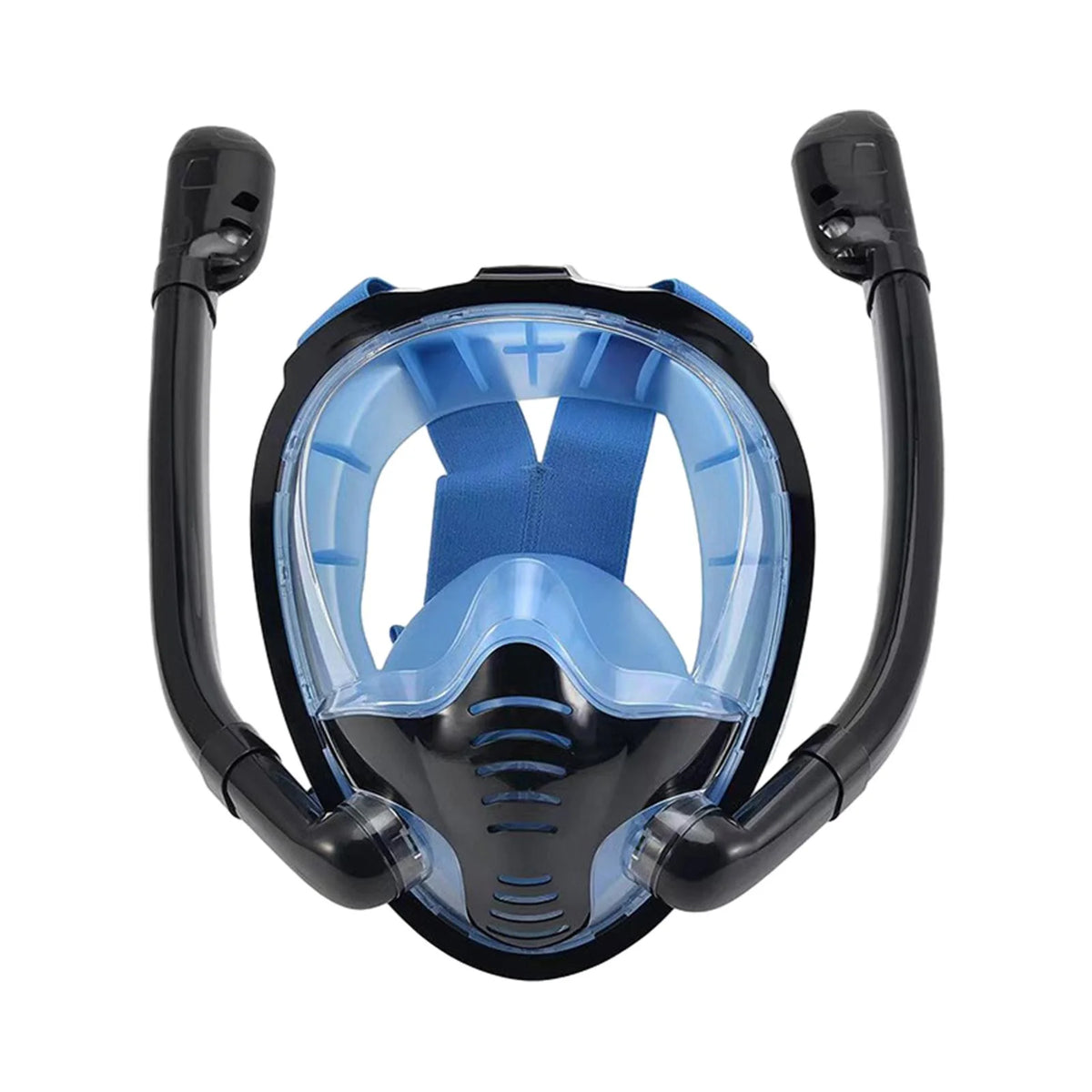 Blue Double Tube Snorkeling Goggles with Camera Mount L996680