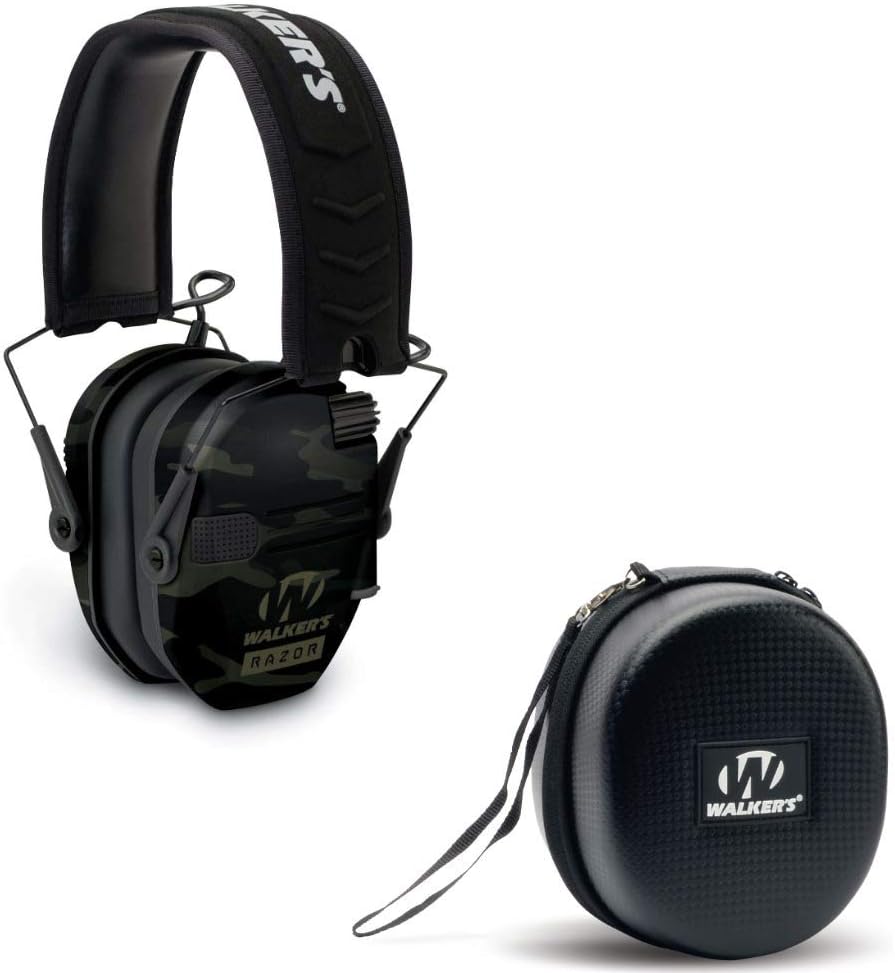 Razor Slim Electronic Shooting Hearing Protection Muff with Protective Case Z999148