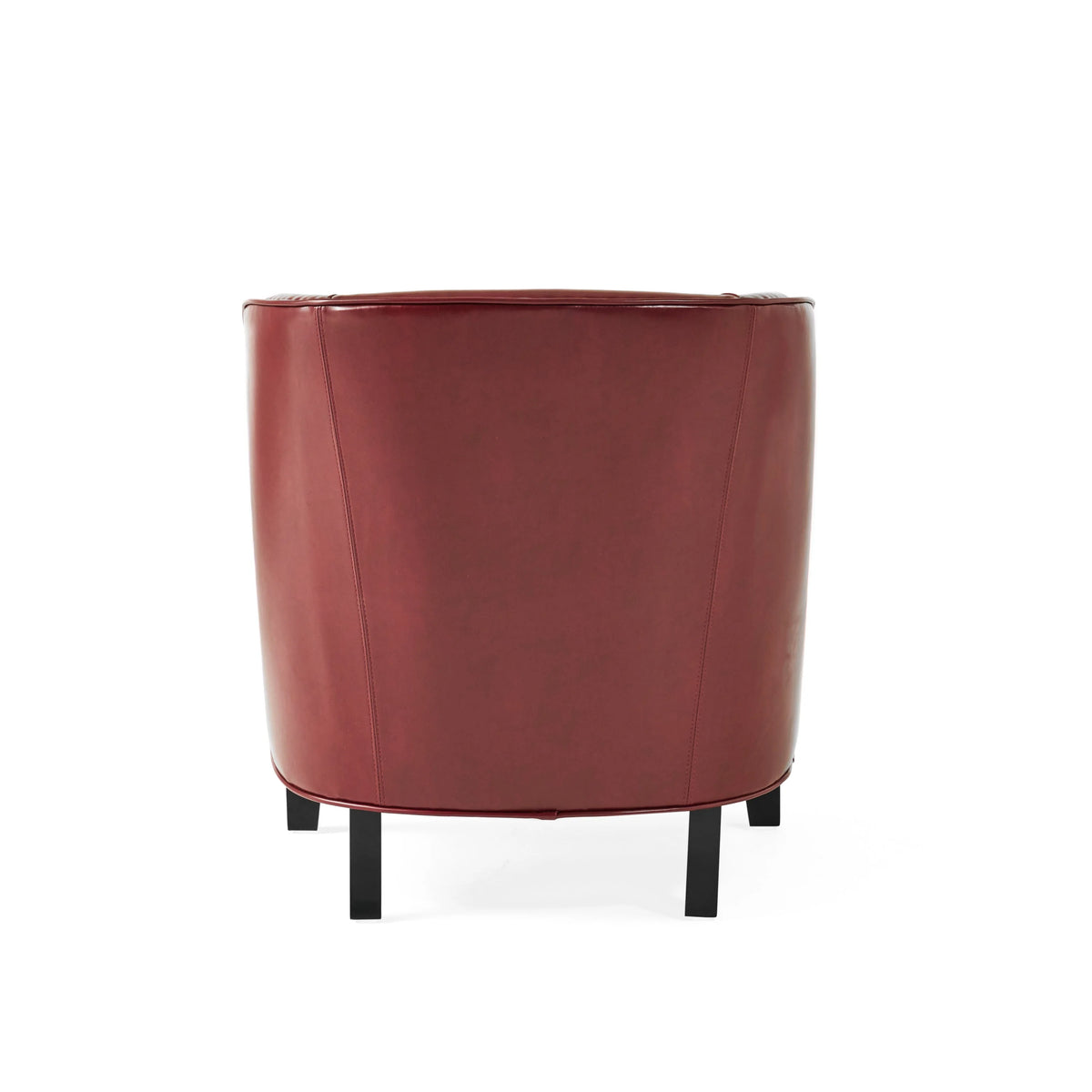 Bonded Leather Club Accent Chair, Oxblood Red V522912