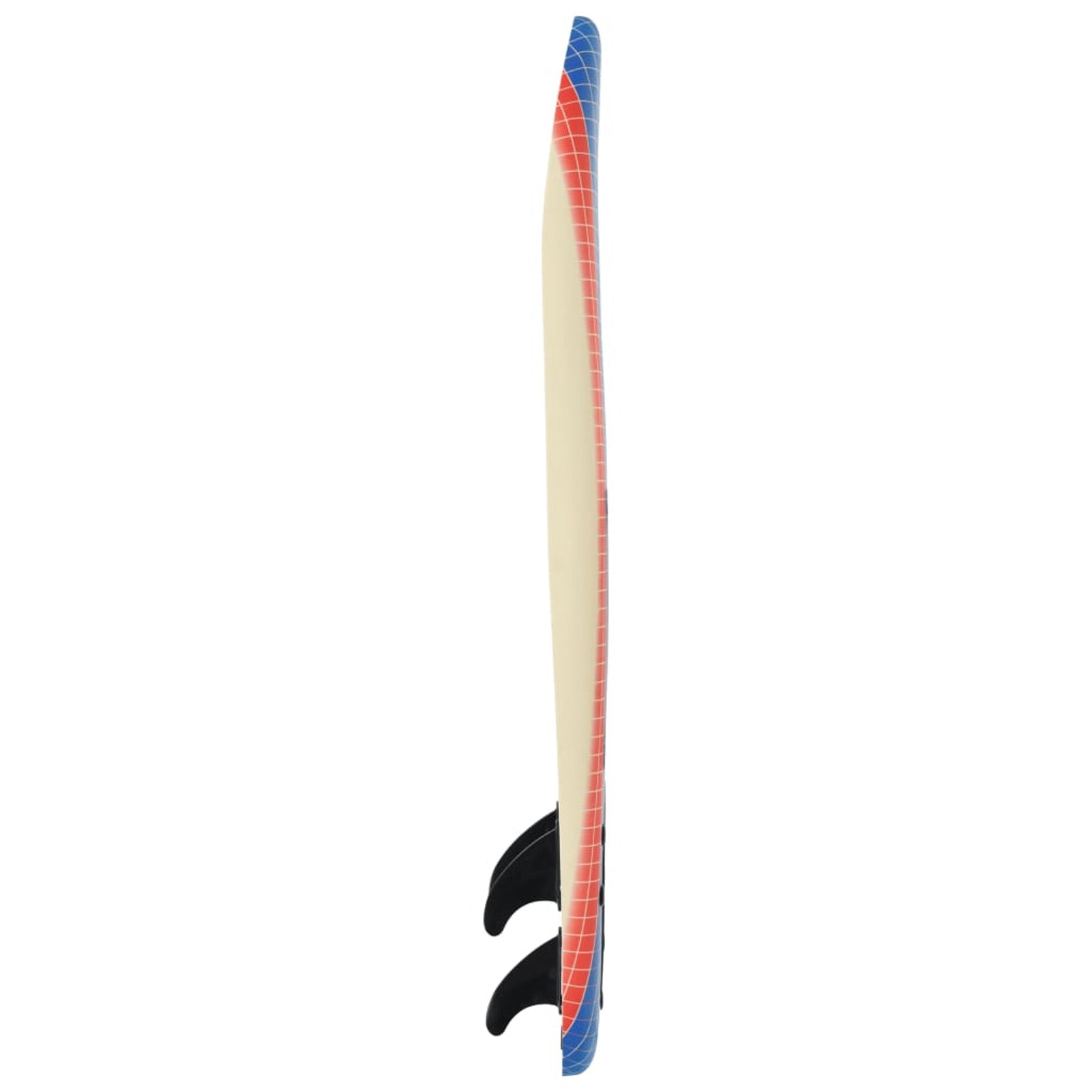 Surfboard with Leash and Plastic Fins Z1684