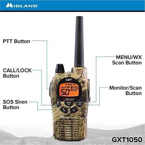 50 Channel GMRS Two-Way Radio Walkie Talkie Mossy Oak Camo Pair Pack J72511