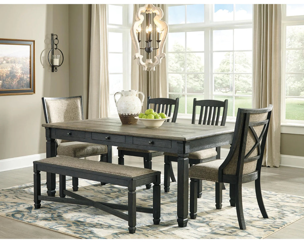 Black/Grayish Brown Dining Bench O1296