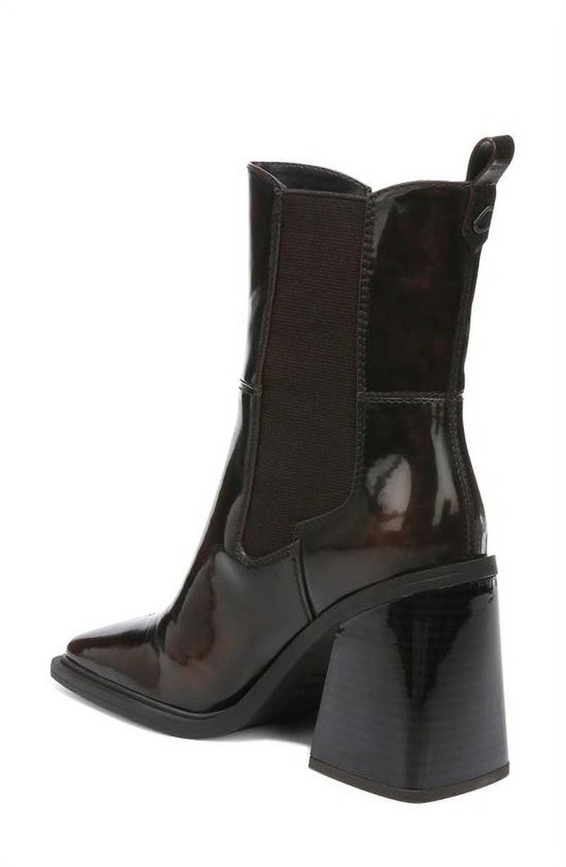 Chestnut Snip-Toe Chelsea Booties W5896