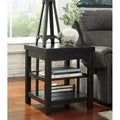 Rubbed Black Square End Table S682107