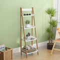 Wood Ladder Bookcase F4553