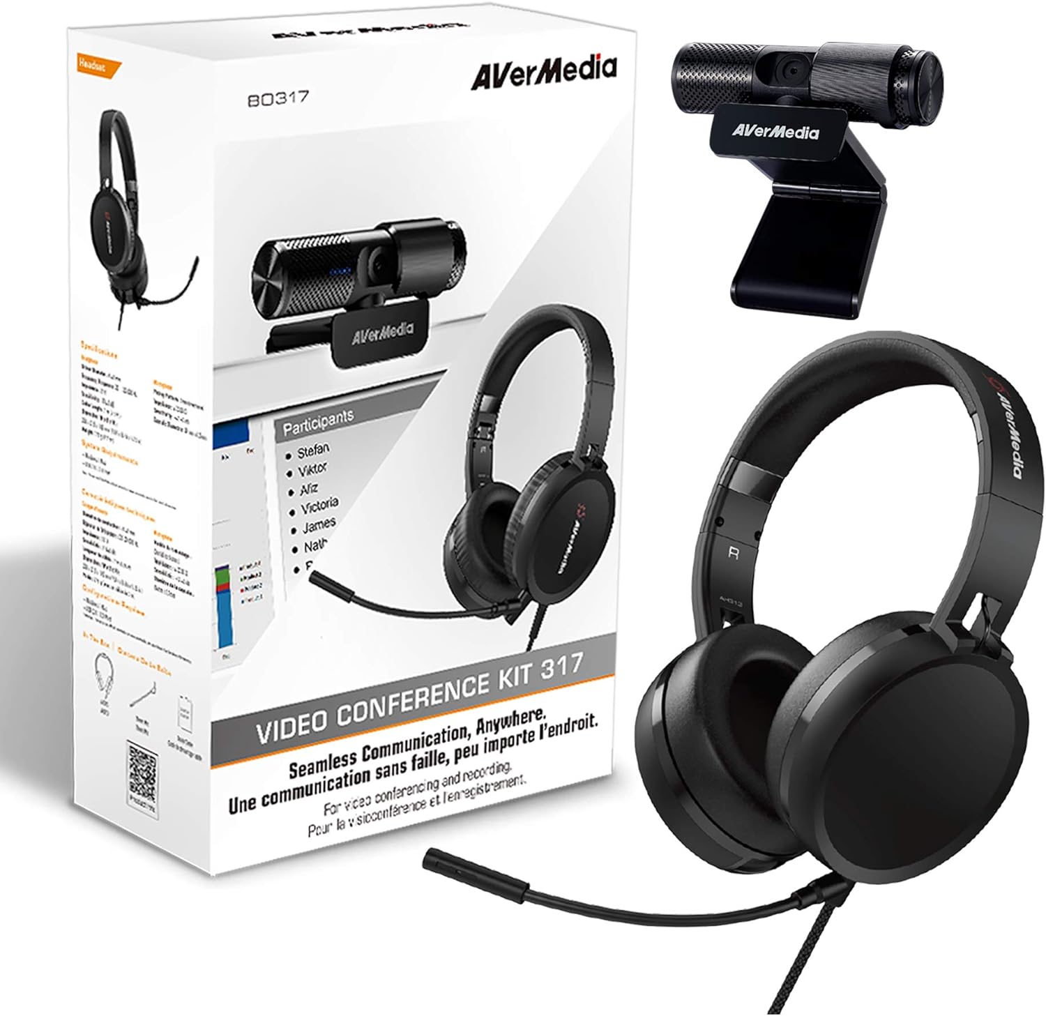 1080p Webcam USB 2.0 Headset with Microphone L83197