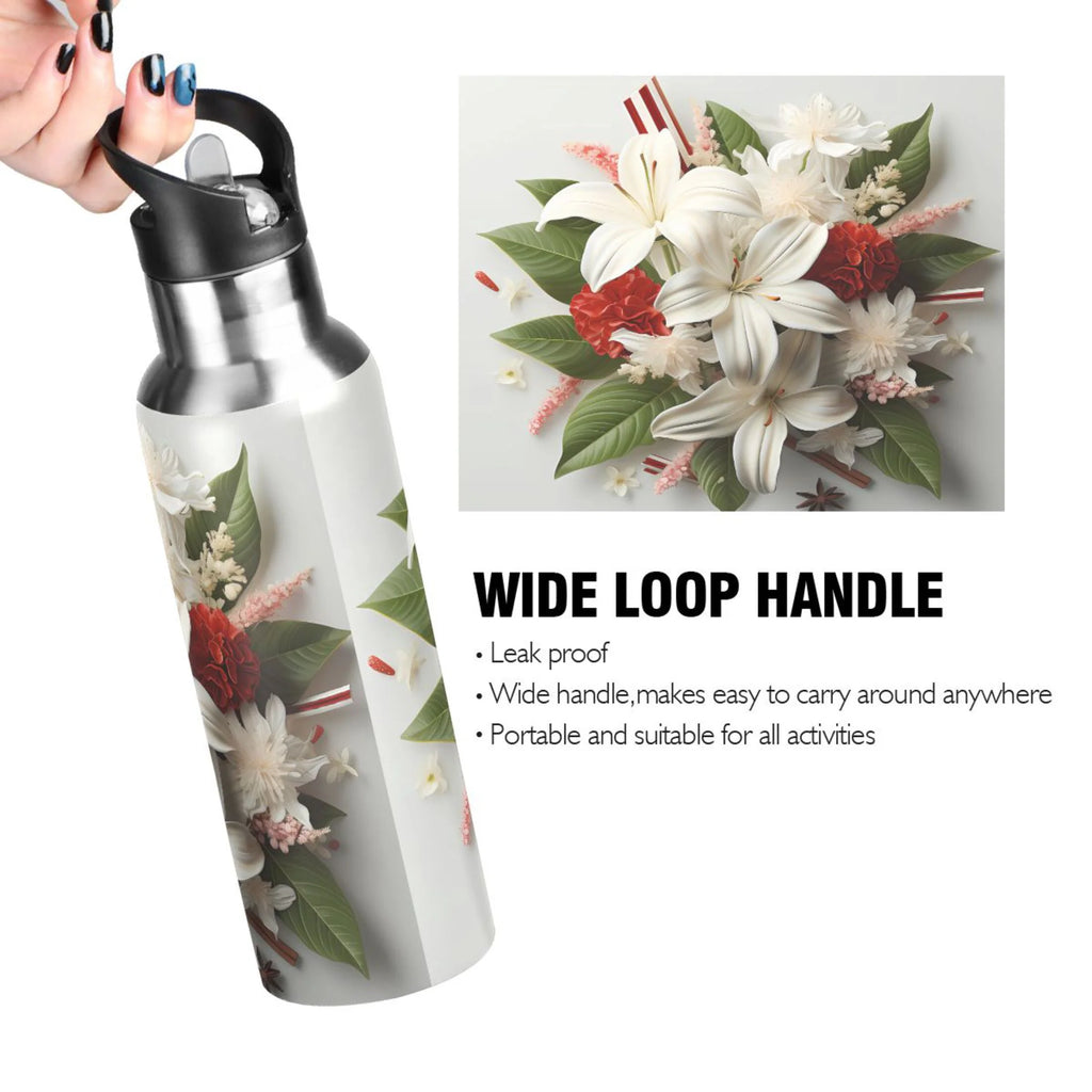 Stainless Steel Insulated Water Bottle with Straw Lid S605