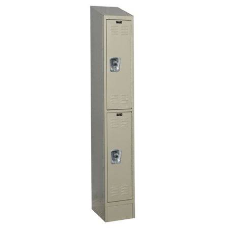 Beige 2 Tier School Locker W735029