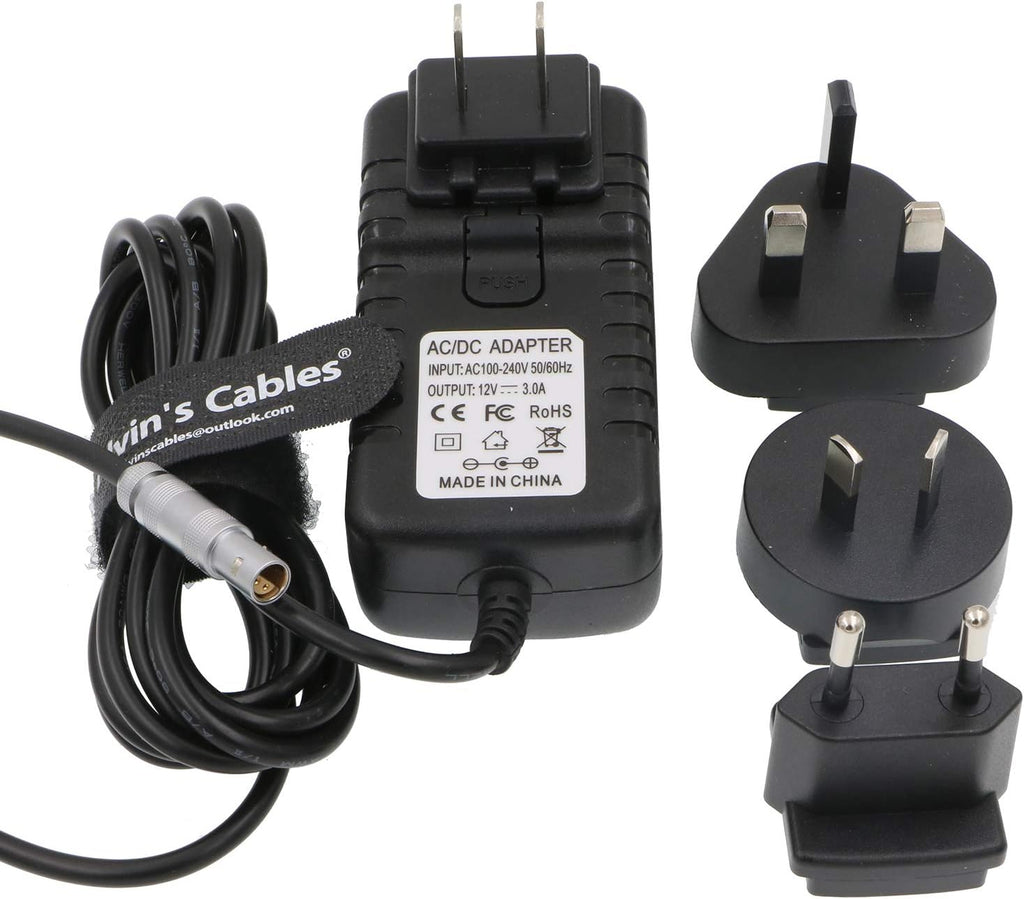 Z Cam E2 Power Adapter Cable 4 Pin to Universal AC with US UK EU AU Plugs Pack of 2 R542