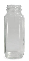 Clear Glass French Square Bottle 4oz Capacity D447482