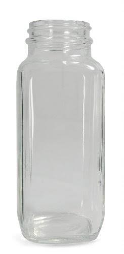 Clear Glass French Square Bottle 4oz Capacity D447482