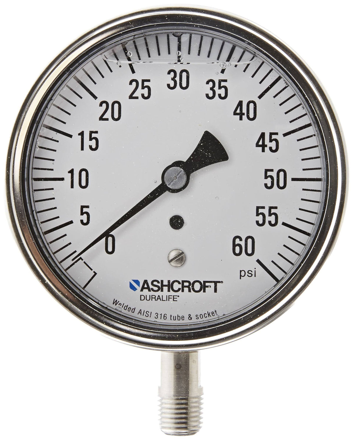 Stainless Steel Case Pressure Gauge with Stainless Steel Bourdon Tube C785910