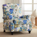 Indigo Floral Push Back Recliner Chair M9414