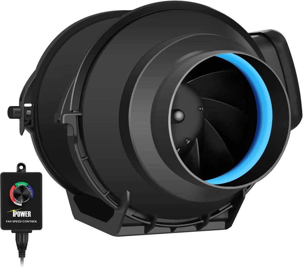 4 Inch 118 CFM Inline Fan with Variable Speed Controller Carbon Filter 8 Feet Ducting Combo M40700