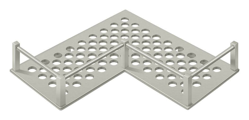 Corner Bathroom Basket Satin Nickel A881134