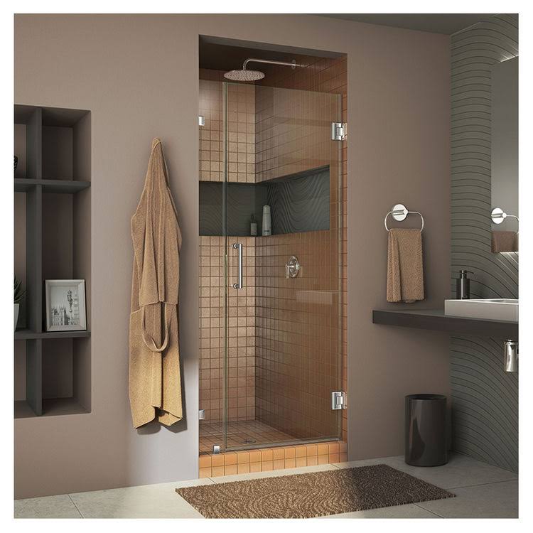Fully Frameless Hinged Shower Door Chrome A104