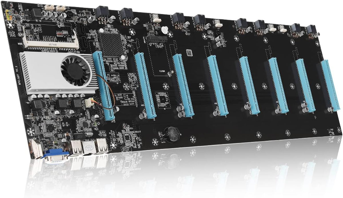 S37 Mining Motherboard Set MSATA SATA SSD 8 GPU Graphics Card Miner V388