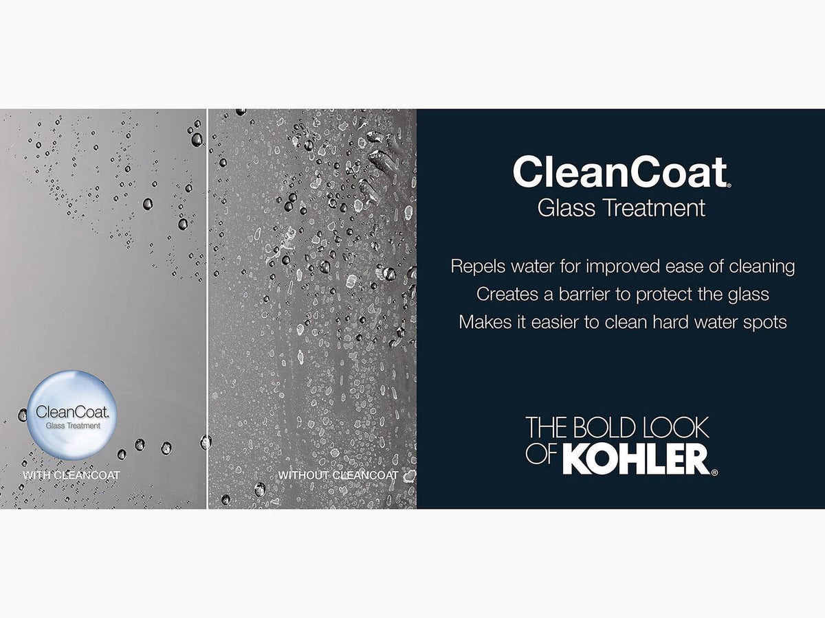 Frameless Sliding Bath Door with Frosted Glass, Matte Nickel Z7744