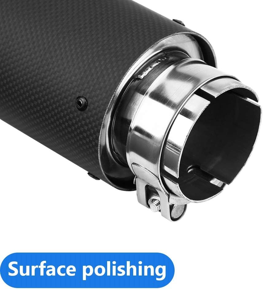 2.5" Inlet Exhaust Tip Carbon Fiber Matte Car Exhaust Tailpipe Tip Pack of 2 Z607