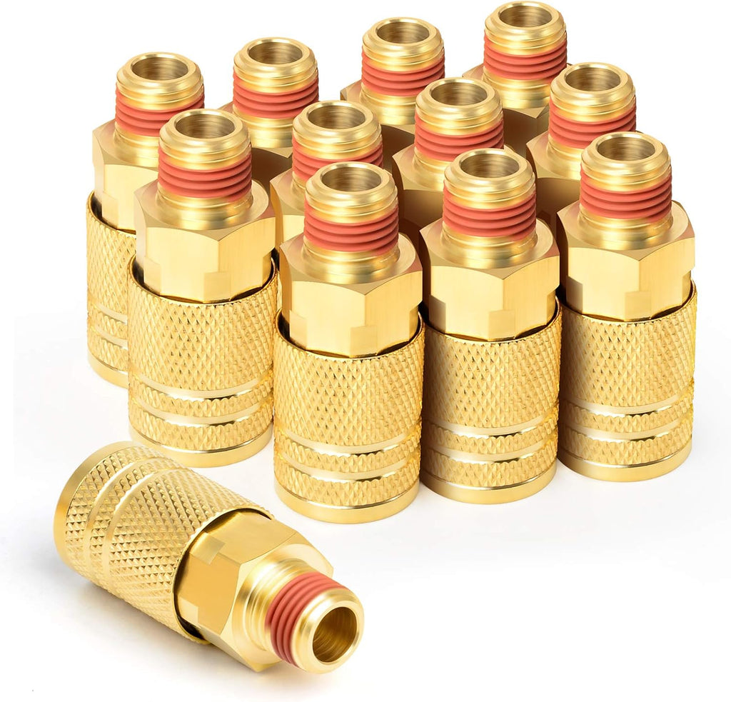 12PCS 1/4-Inch Brass Quick Connect Air Coupler C73949