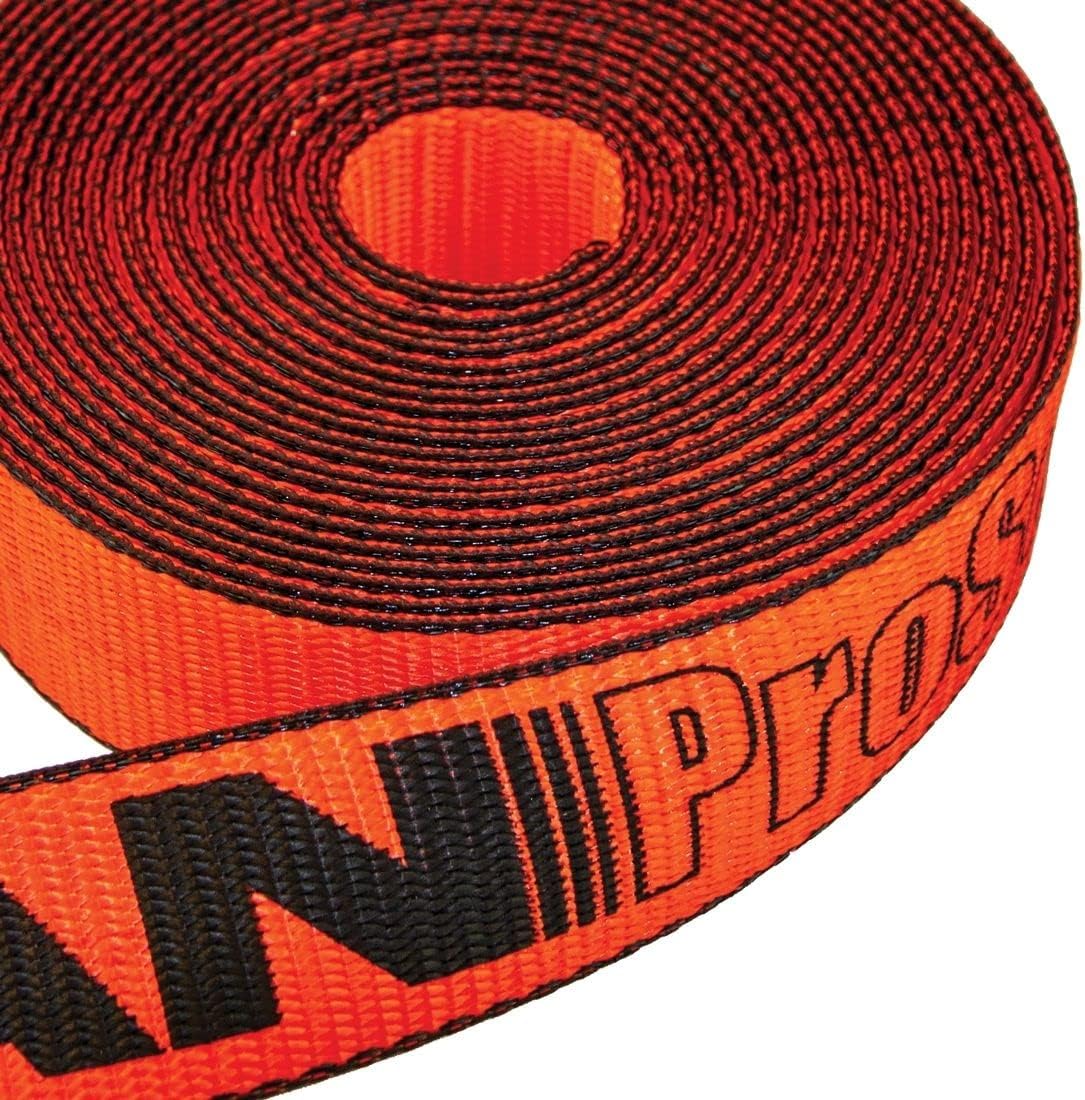 2 Inch x 15 Foot Winch Strap with Heavy Wire Hook, 4 Pack L834515