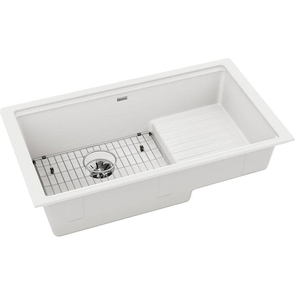 Quartz Composite Undermount Single Basin Kitchen Sink W99854