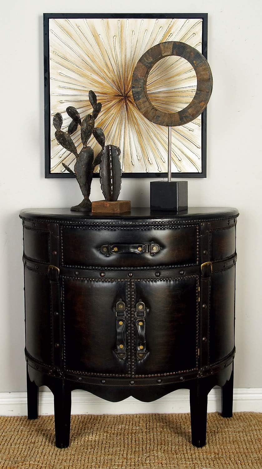 Wood Leather Cabinet H8370
