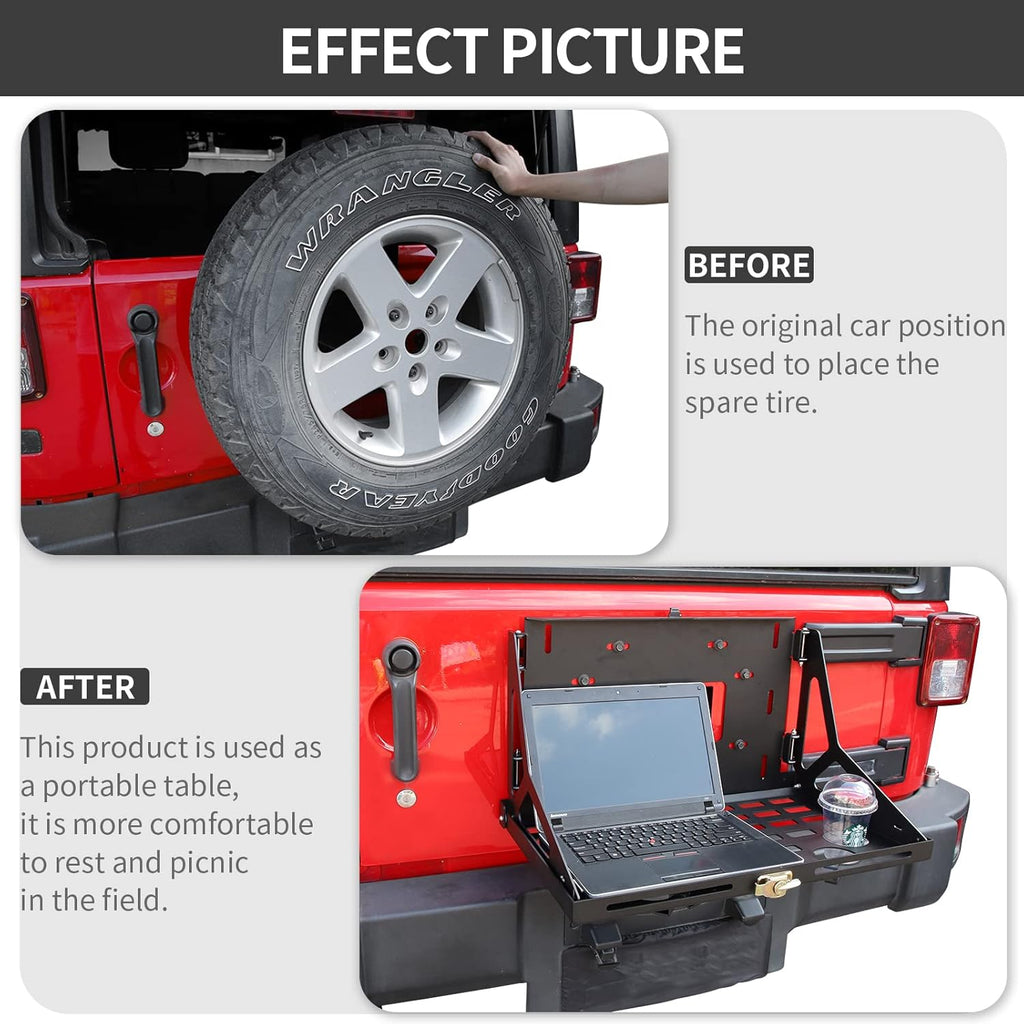 Tailgate Table Metal Storage Rack Foldable Cargo Shelf H379