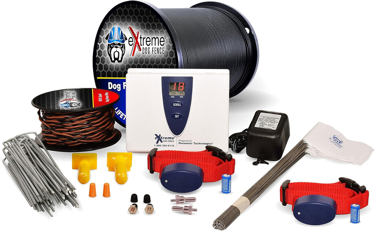 Underground Electric Dog Fence System, 2 Dog, 1000 Feet Wire V7407