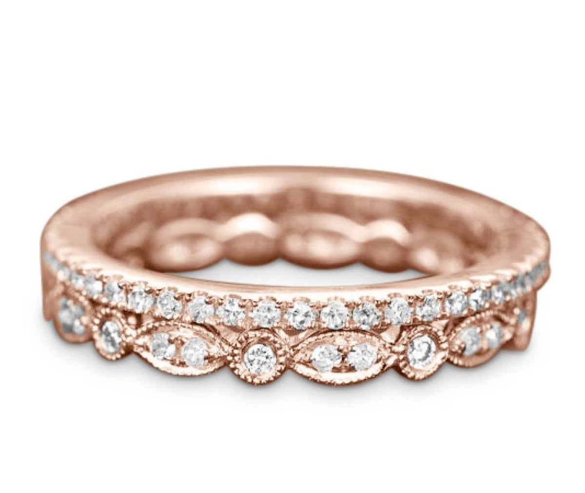 10K Rose Gold Diamond Eternity Ring Q872