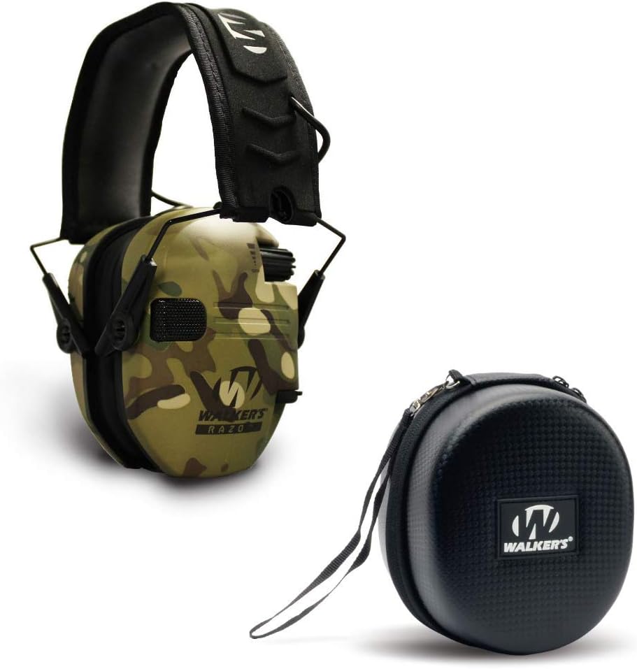 Razor Slim Electronic Shooting Hearing Protection Muff with Protective Case Z999148