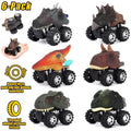6 Pack Pull Back Dinosaur Cars Toys M6382