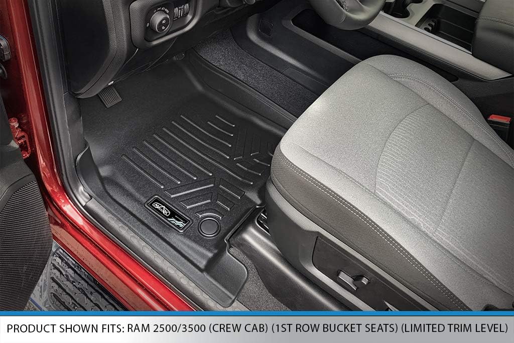Custom Floor Mats 2 Row Liner Set Black W89357