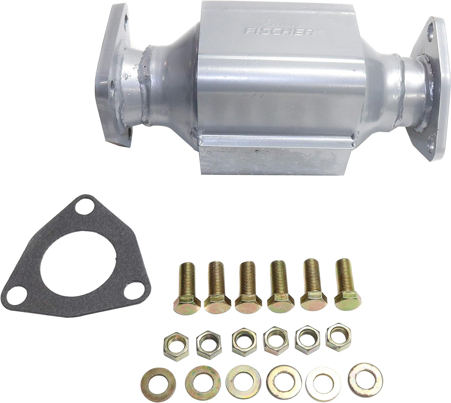 Rear Catalytic Converter with Flat Gaskets and Heat Shields H282