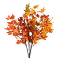 4Pcs Artificial Maple Leaves Branches 23in Orange Y1813